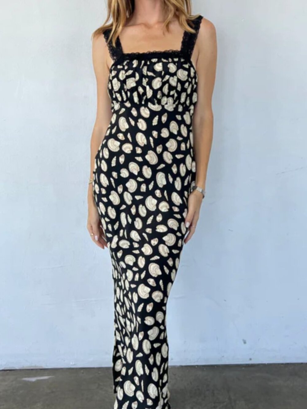 Ciao Lucia Fiore Shell Print Midi Dress -Small